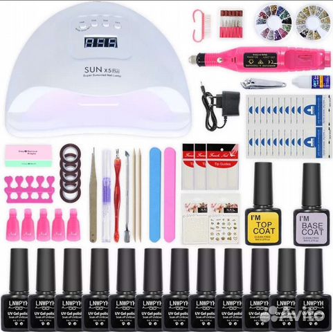 Набор для маникюра с лампой и фрезером