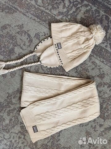 Комплект шапка и шарф для девочки