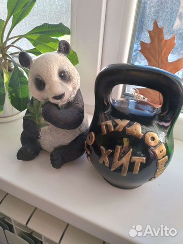 Копилка гиря и медведь панда