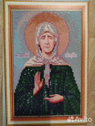 Икона алмазная мозаика Матрона