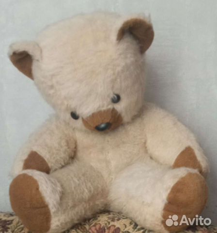 Плюшевый медведь СССР грустный и красивый
