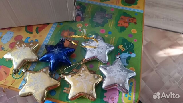 Звёздочки на ёлку набор 7шт