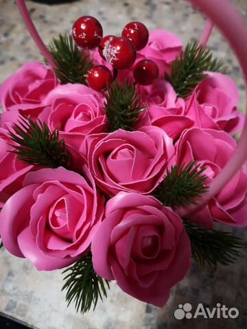 Букет из мыльных роз