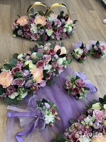 Кольца аренда, свадебные украшения на машины