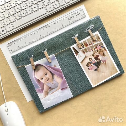 Фоторамка коллаж с прищепками