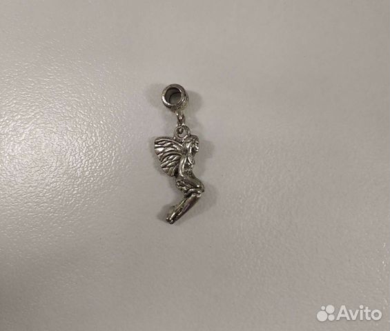 Пуговица подвеска металлическая фея