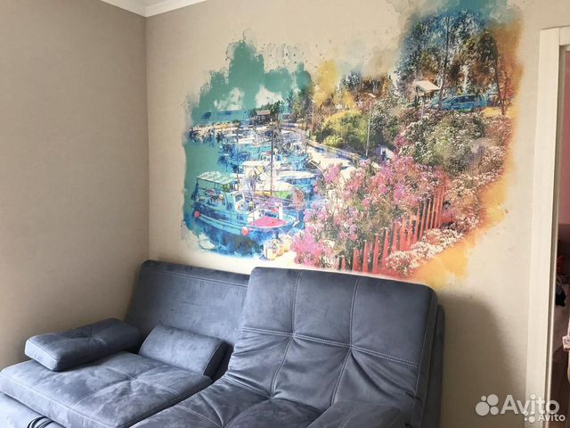 Роспись стен вертикальным принтером