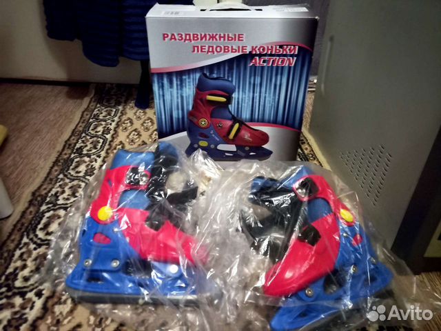 Раздвижные ледовые коньки Action PW-223F