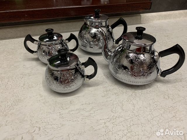 Сервиз чайный хромированный СССР