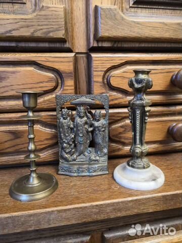 Подсвечник старинный бронза