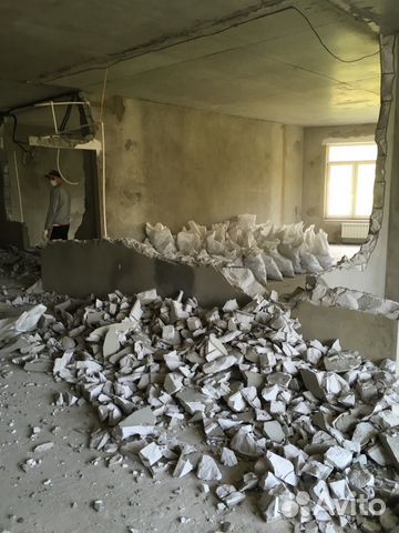 Снос демонтаж стен и перегородок