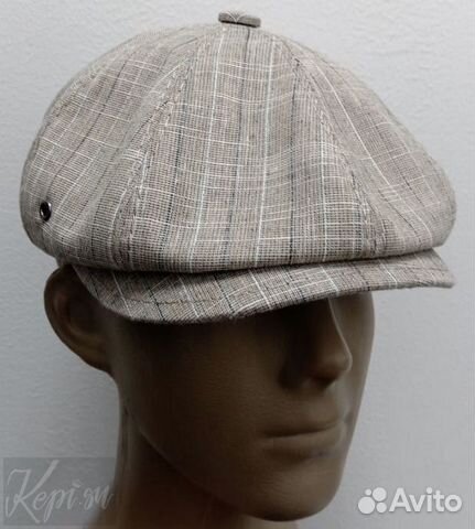Кепка восьмиклинка лен мужская весна-лето, новая