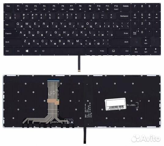 Клавиатура Lenovo Legion Y540 черная подсветкой