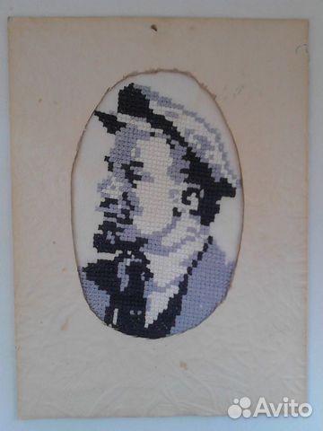 Портрет В.И.Ленина(вышивка)