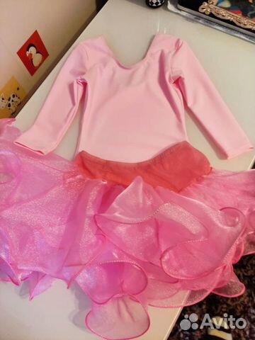 Гимнастический комплект: боди с юбкой