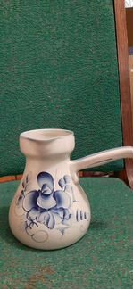 Турка керамическая ручная работа гжель