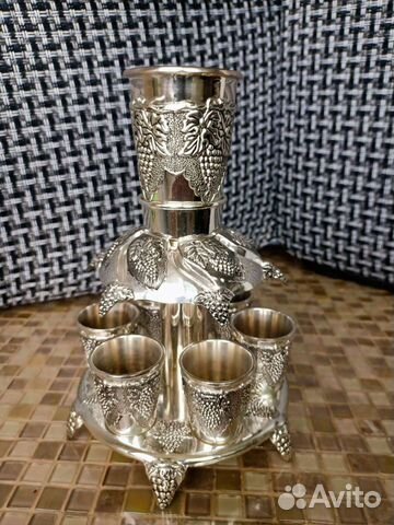 Коньячный набор с дозатором (мельхиор)