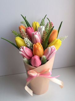 Букет из мыла тюльпаны