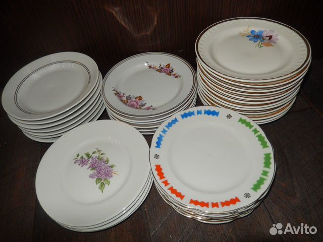 Наборы пирожковых тарелок, СССР