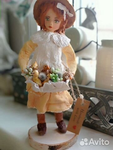 Ватная игрушка статуэтка пасхальная