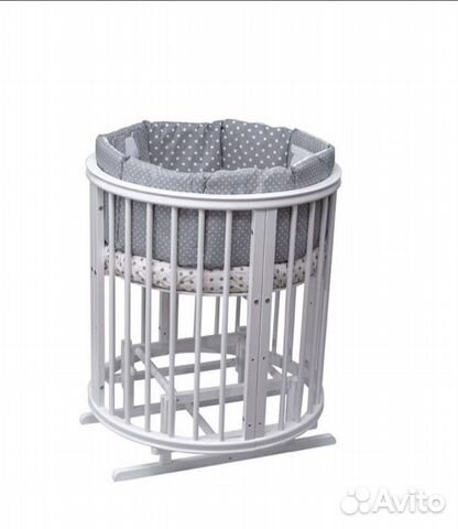 Детская кроватка Аскона круглая с маятником новая
