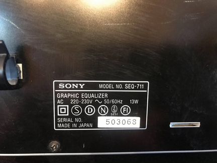 Эквалайзер и проигрыватель Sony