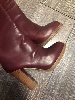 Сапоги женские бордовые Zara 36