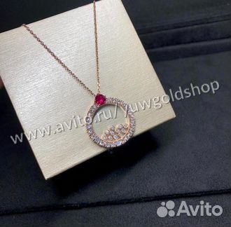 Новое золотое колье Chopard 18 гр брилл 1.6 ct