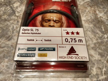 Оптический кабель Oehlbach Opto SL 75 см, новый