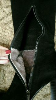 Сапоги зимние замшевые новые