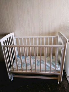 Кроватка детская+матрас+одеяло+2подушки+дождевик д