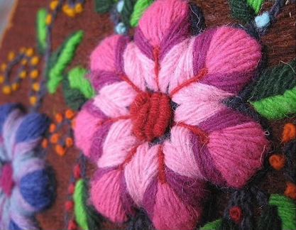 Сумка из Перу с обьемной вышивкой