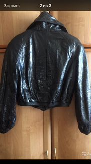 Куртка -натуральная лаковая кожа, новая