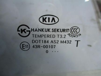 Стекло двери задней левой для Kia Cerato 2009-20