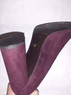 Замшевые туфли бордо 38р