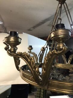 Старинная бронзовая люстра