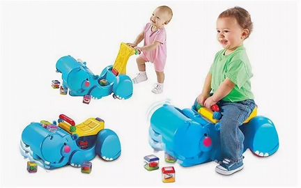Ходунки каталка бегемот Fisher Price