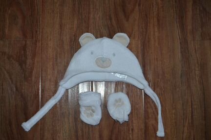 Пинетки и шапочка Mothercare (новые)