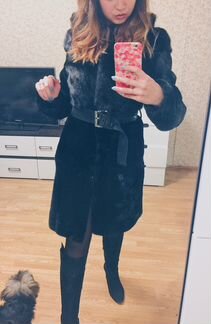 Новая Шуба комби норка - мутон