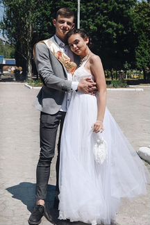 Свадебное или вечернее платье.Ручная работа