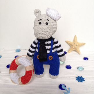 Бегемот интерьерная игрушка