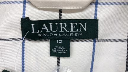 Ralph Lauren тренч плащ в клетку 48-0.5р белый