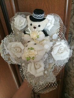 Свадебный букет мишки