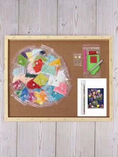 Картина стразами «Ваза с цветами» 40х50