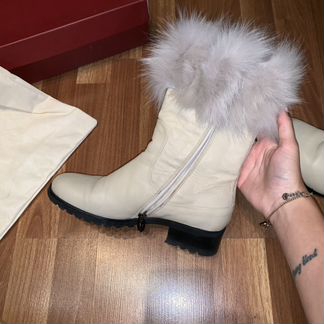 Ботильоны Baldinini с натуральным мехом