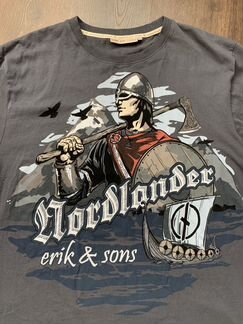 Футболка с викингом и ладьёй