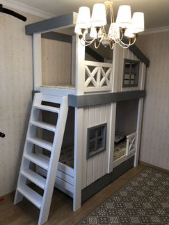 Двухъярусная кровать из массива сосны