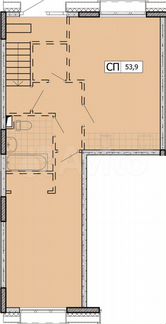 1-к квартира, 54 м², 1/45 эт.