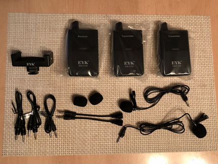 Беспроводной Микрофон EYK EW-C102 выход наушники