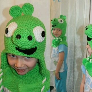 Шапочка Свин из angry birds
